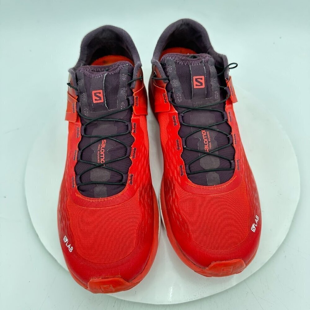Salomon S-Lab Ultra 2 Women Size 11 409272 Red Black Running Hiking Shoes - Picture 3 of 11